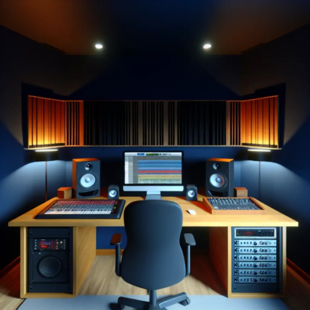 Teljes stúdióbeállítás professzionális felszereléssel és műszaki berendezésekkel