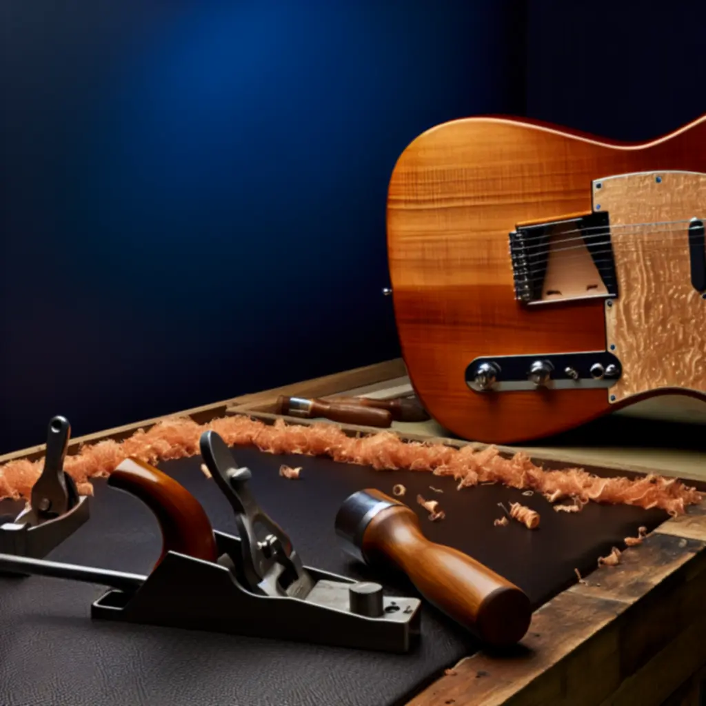 Egyedi elektromos gitár készítése a műhelyben