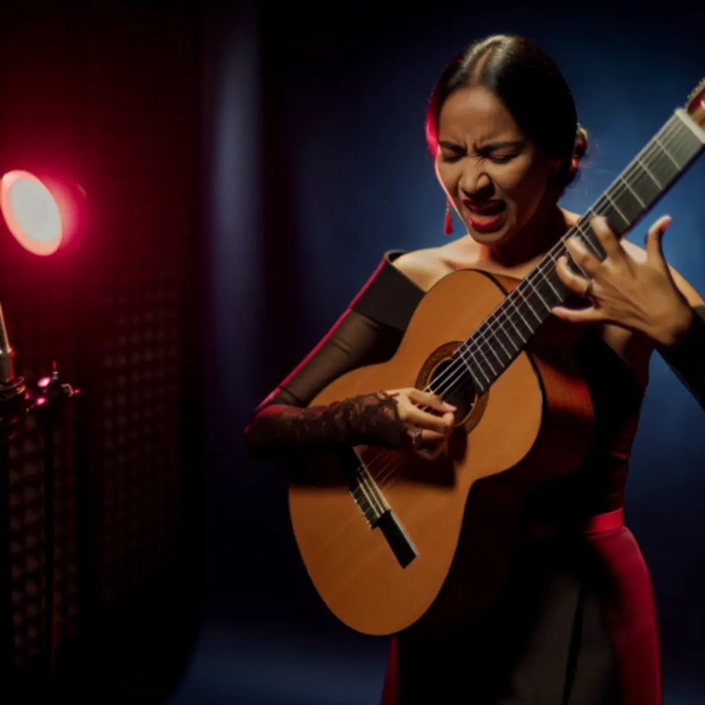 Classical guitarist Anna Kovács performing