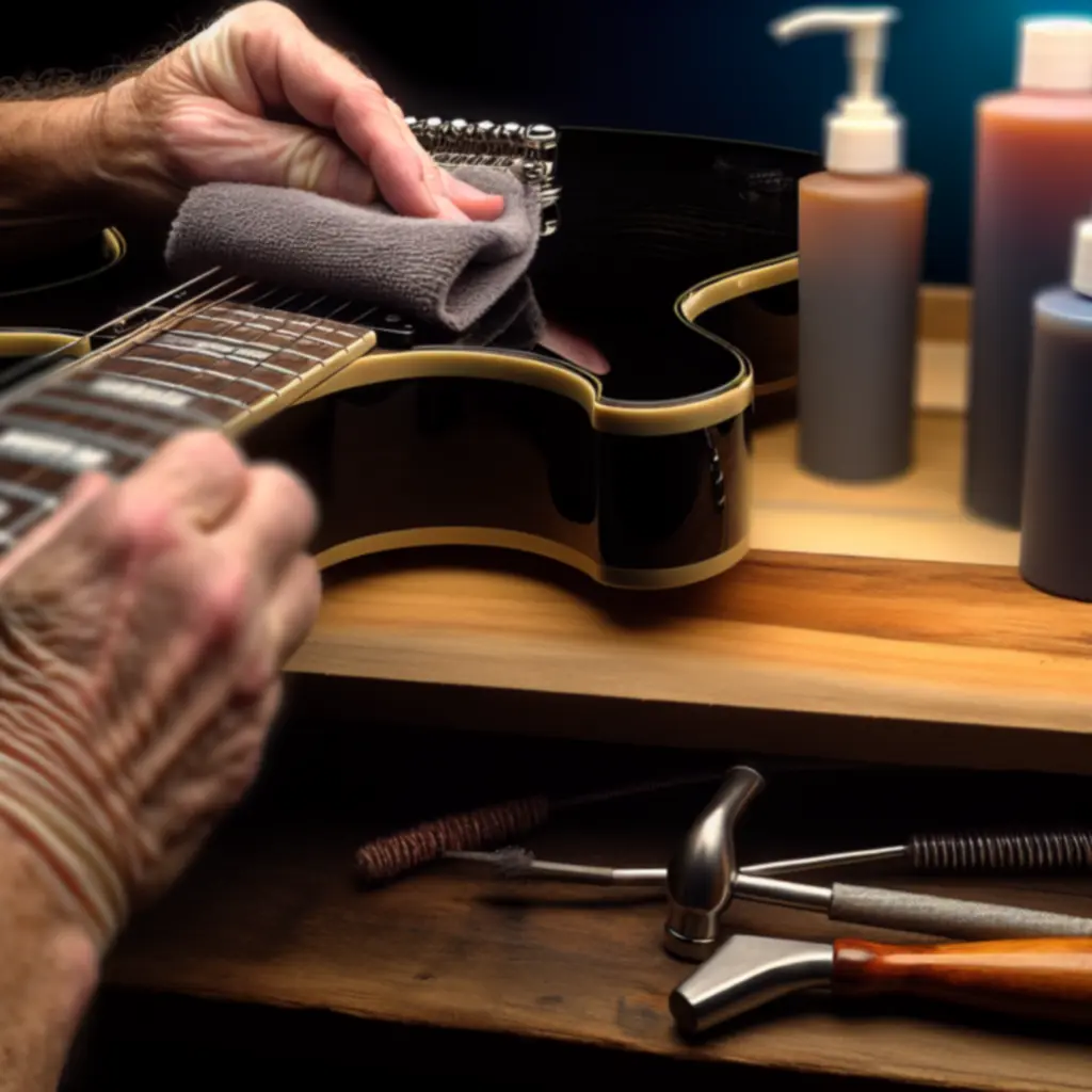 Részletes nézet a hangszer karbantartásáról