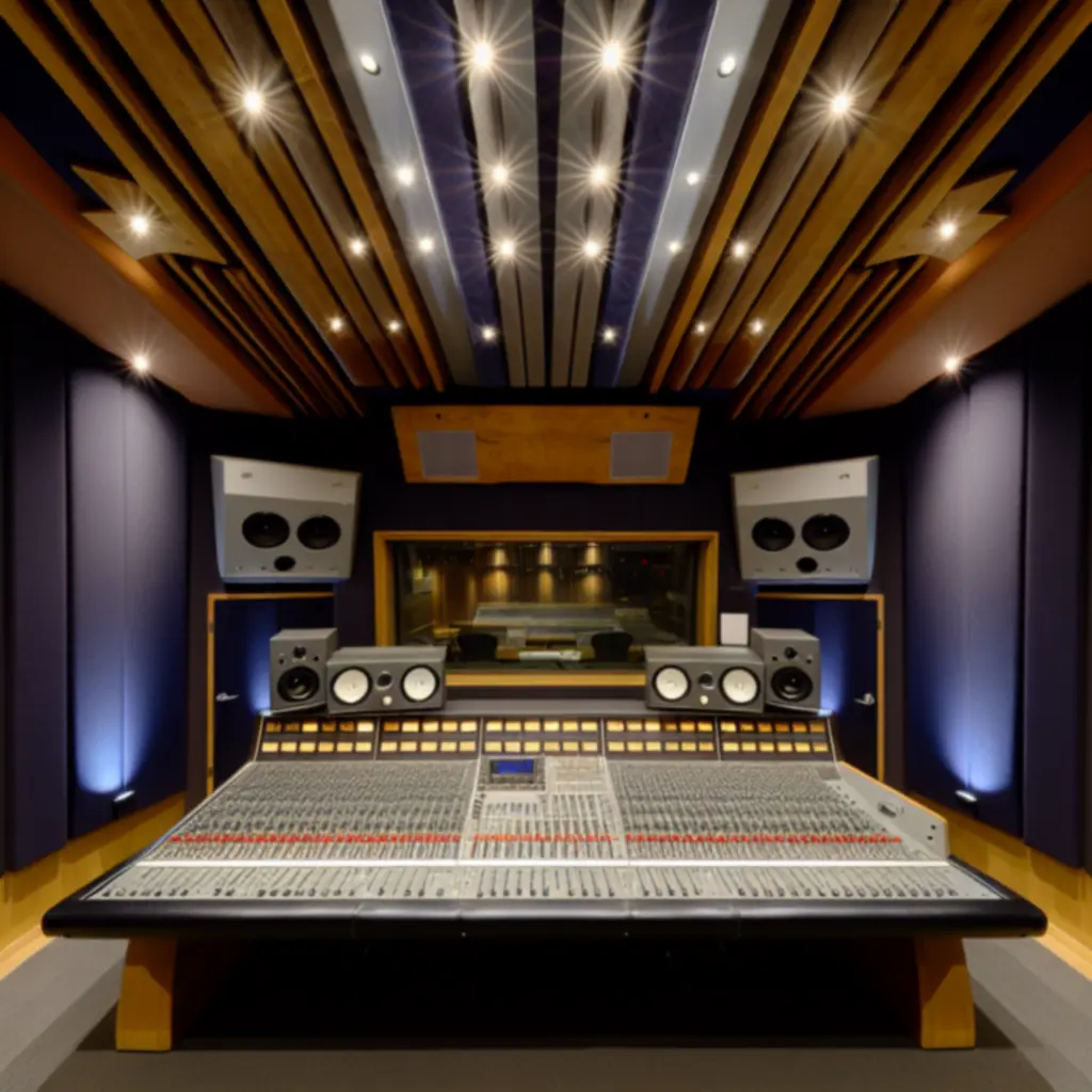 Professional recording studio mixing console